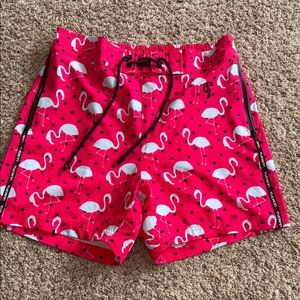 Tucann hot pink flamingo lined trunks size medium